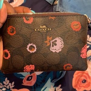 Floral Coach Wristlet